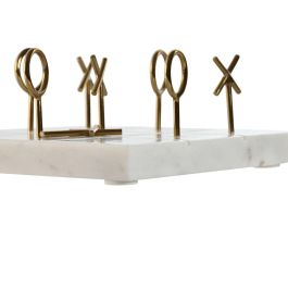 Juego Moderno DKD Home Decor Blanco Dorado 18 x 2 x 18 cm