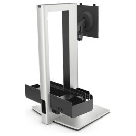 DELL OSS25 Soporte de Monitor VESA 100x100 mm, Ajuste de Altura, para Pantallas de 19" a 27", Negro/Plata