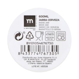 Jarra de Cerveza La Mediterranea 600 ml (24 Unidades) Jarra de Cerveza La Mediterranea 600 ml (24 Unidades)
