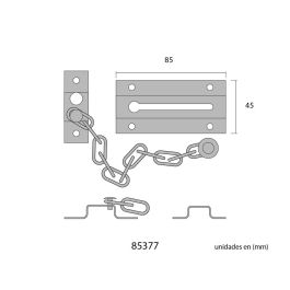 Cadena seguridad hierro latonado