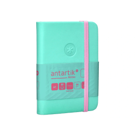 Antartik Cuaderno A7 Tapa Dura Hojas Lisas Rosa y Turquesa 80 Hojas 80gr FSC