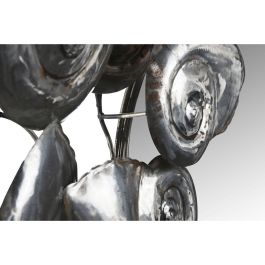 DKD Home Decor Hangfish23 Espejo Mediterraneo Plateado de Metal con Detalles Nautilus 90x80x10 cm