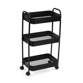 Estantería de Baño Versa Negro 30 x 76 x 46 cm