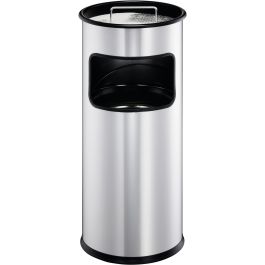 Durable 333023 Papelera de Metal Redonda con Cenicero Integrado, Plata, 17 L, 26 cm Diámetro, 620 mm Altura Precio: 122.49999949. SKU: B1GDM5PLHZ