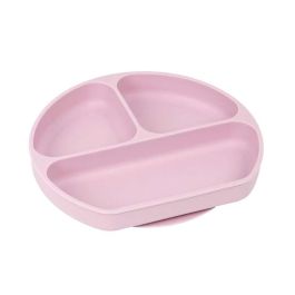 Safta Plato de Silicona con Ventosa Koala, 3 Compartimentos, Libre de BPA, Apto Lavavajillas y Microondas, Rosa