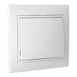 Solera Pulsador de timbre + marco Europa 16A 250V Blanco erp03u