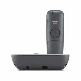 Gigaset E560A Teléfono fijo Plata con Contestador Automático, Gran Pantalla, Botones y Sonido Manos Libres Fuertes, Compatible Audífonos