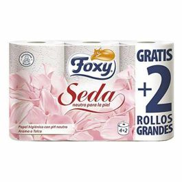 Foxy SEDA Papel Higiénico pH Neutro Aroma Talco, 3 Capas Suave y Resistente para Piel Delicada, Pack 6 Rollos (4+2 Gratis) Clínicamente Testado Precio: 3.50000002. SKU: S7908615