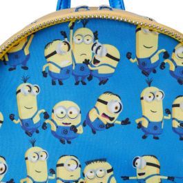 Loungefly Mochila Minions Bob Gru Mi Villano Favorito Despicable Me 26cm Piel Vegana Detalles Iridiscentes Felpa