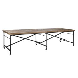 Mesa Comedor Alpino DKD Home Decor Marron Negro 100 x 78 x 300 cm