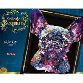 Lansay LAN3181860203613 Kit de ocio creativo Colección Lentejuelas Perro pop art para 14+ años