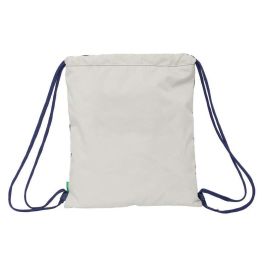 Bolsa Mochila con Cuerdas Benetton Varsity Gris Azul marino 35 x 40 x 1 cm