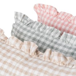 Cojín Cuadros Rosa Algodón 43 X 43 cm