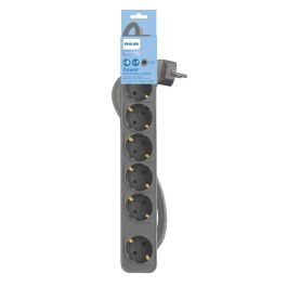 PHILIPS Base Múltiple con Interruptor, 6 Tomas, Cable 1.5 m, Color Gris - Modelo CHP2164G/10 Precio: 7.49999987. SKU: B1FT3E6DZ5