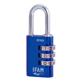 Ifam Combi30 azul Candado con combinación 30mm arco ø5mm, cuerpo aluminio arco acero cromado, 1000 combinaciones Precio: 9.89000034. SKU: S7912179