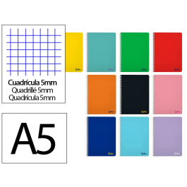 Liderpapel Cuaderno Espiral DIN A5 Tapa Blanda 80 Hojas 75gr Cuadro 5mm Colores Surtidos Precio: 10.50000006. SKU: B1HPHGGYF8