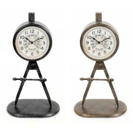 DKD Home Decor Reloj Sobremesa Loft Dorado Negro Hierro y Pvc 8 x 31 x 17 cm (2 Unidades) Precio: 20.77086. SKU: S3037785