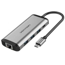 Vention THAHB Docking USB-C 9 en 1 | HDMI 4K, 3xUSB 3.0, Ethernet, Lector SD/TF, Audio, PD 87W | Gris Precio: 33.4999995. SKU: B1D2ZY8MR3