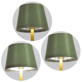 Home Deco Factory Lámpara LED Táctil Verde con 3 Intensidades de Luz, 12 LED COB, Sin Cables