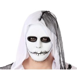 Máscara Esqueleto Blanco PVC con Detalles Negros para Hombre Adulto - Diseño Calavera para Halloween Precio: 1.49999949. SKU: B1G6GJGQ8S