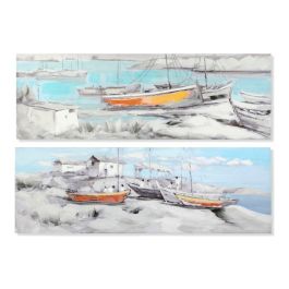 Cuadro DKD Home Decor Port 150 x 3 x 50 cm Barco Mediterráneo (2 Unidades) Precio: 77.59000007. SKU: S3013610