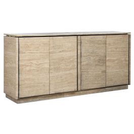 DKD Home Decor Buffet Madera Mármol Travertino Natural 180 x 40 x 85 cm