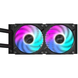Gigabyte AORUS WATERFORCE X II 240 Refrigeración líquida AIO para CPU - 2 ventiladores ARGB 120mm, pantalla LCD, compatible Intel LGA 1700 y AMD AM5