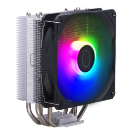Cooler Master Hyper 212 Spectrum V3 Refrigerador de aire 12 cm, Negro/Plata, RR-S4NA-17PA-R1, PWM, 4 tubos disipadores, compatible con múltiples sockets