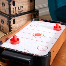 Mister Gadget Juego de Mesa Air Hockey 56x30,5 cm Vintage - Sistema de Propulsión de Aire
