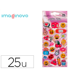 Imaginovo Pegatinas Diseños Surtidos Smiley con Brillo 214x100 mm en Blister Precio: 1.49999949. SKU: B1CWRZETEJ