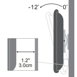 Techly Soporte de Pared Inclinable Universal para TV Monitor LED/LCD 13-30 Pulgadas, Máx. 15 kg, VESA 100x100, Negro