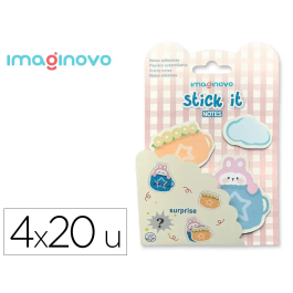Imaginovo Bloc notas adhesivas sorpresa 20 hojas tamaños surtidos rojo Precio: 1.815. SKU: B1GMPAW56J