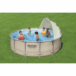 Bestway BES6941607353394 Toldo de piscina redondo, para diámetros entre 305 cm y 549 cm, Gris Bestway BES6941607353394 Toldo de piscina redondo, para diámetros entre 305 cm y 549 cm, Gris