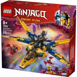 LEGO 71833 Ninjago El Renacer de los Dragones: Super Jet de la Tormenta de Ras y Arin - Set de Construcción con Dron y Minifiguras