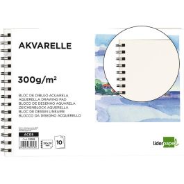 Bloc Dibujo Liderpapel Acuarela Espiral 297x210 mm 10 Hojas 300 gr-M2 Sin Recuadro 4 unidades Precio: 23.50000016. SKU: B15D6E4ASS