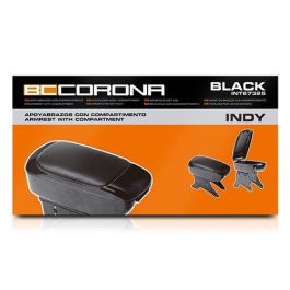 Abc Apoyabrazos Universal Negro Cs10 INT67325 para Coche con Compartimento y Portabebidas