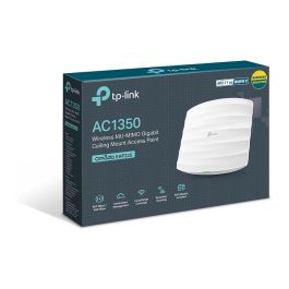 TP-LINK EAP225 Router Inalámbrico Doble Banda (2.4 GHz / 5 GHz) Wi-Fi 5 (802.11ac) Blanco Gigabit Ethernet
