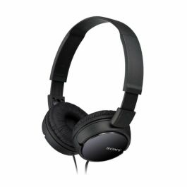 Sony MDR-ZX110B Auriculares de Diadema Plegables Jack 3.5 Negros, Sonido Dinámico 30mm, Almohadillas Acolchadas, Cerrados