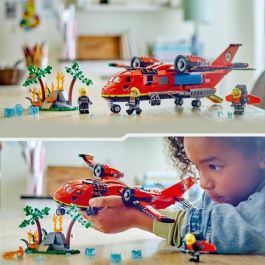 LEGO 60413 City Avión de Rescate de Bomberos Juguete con 3 Pilotos y Minifiguras