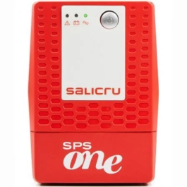SALICRU SPS ONE 900VA UPS/SAI de Torre, Regulación AVR, 480W, 4 Salidas, USB, Rojo/Blanco, Referencia 662AF000015