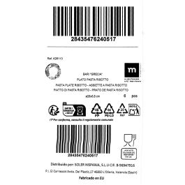 La Mediterranea Plato Pasta Risotto Grecia Ø28 cm (6 Unidades)