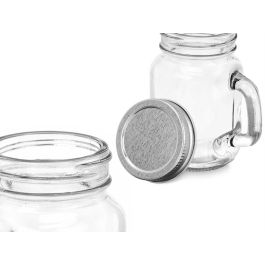 Tarro Cuad Cristal Trans Tapa Asa 120Ml Vivalto 7X8CM (48 Unidades) Tarro Cuad Cristal Trans Tapa Asa 120Ml Vivalto 7X8CM (48 Unidades)
