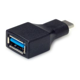 VALUE 12.99.9030 Adaptador USB 3.2 Gen1 Tipo C a Tipo A, Macho a Hembra, Negro, 5 Gbit/s, Plug and Play