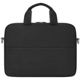 Rivacase 7522 Maletín para portátil Prater 14 pulgadas negro, de poliéster, con tirante para hombro y compartimento para tablet