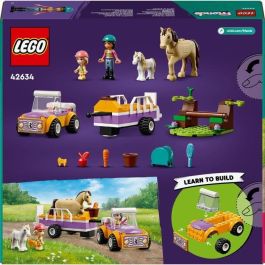 LEGO 42634 Remolque para Caballo y Poni LEGO Friends Juguete de Construcción con Coche, Figuras Liann y Zoya, Animales y Accesorios para Niños de +4 Años