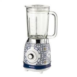 Ariete Batidora de Vaso de Vidrio con 4 Cuchillas de Acero Inoxidable y 4 Velocidades