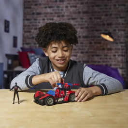 Hasbro Venomversus Miles Morales Remix Blast Racer G0736 Vehículo de Juguete Marvel Spidey con Proyectiles