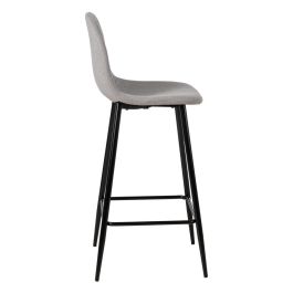 Taburete Gris Tejido-Metal Salón 45,50 X 45 X 105,50 cm