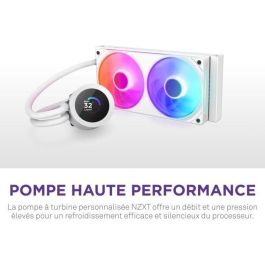 NZXT RL-KR240-W2 Refrigeración Líquida Kraken Plus 240 RGB con Pantalla Personalizable 1.54" y Ventiladores RGB Blanco