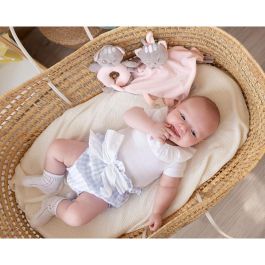 KioKids Dolci amici Set Doudou y Sonajero Gatito Rosa para Bebé +0 Meses